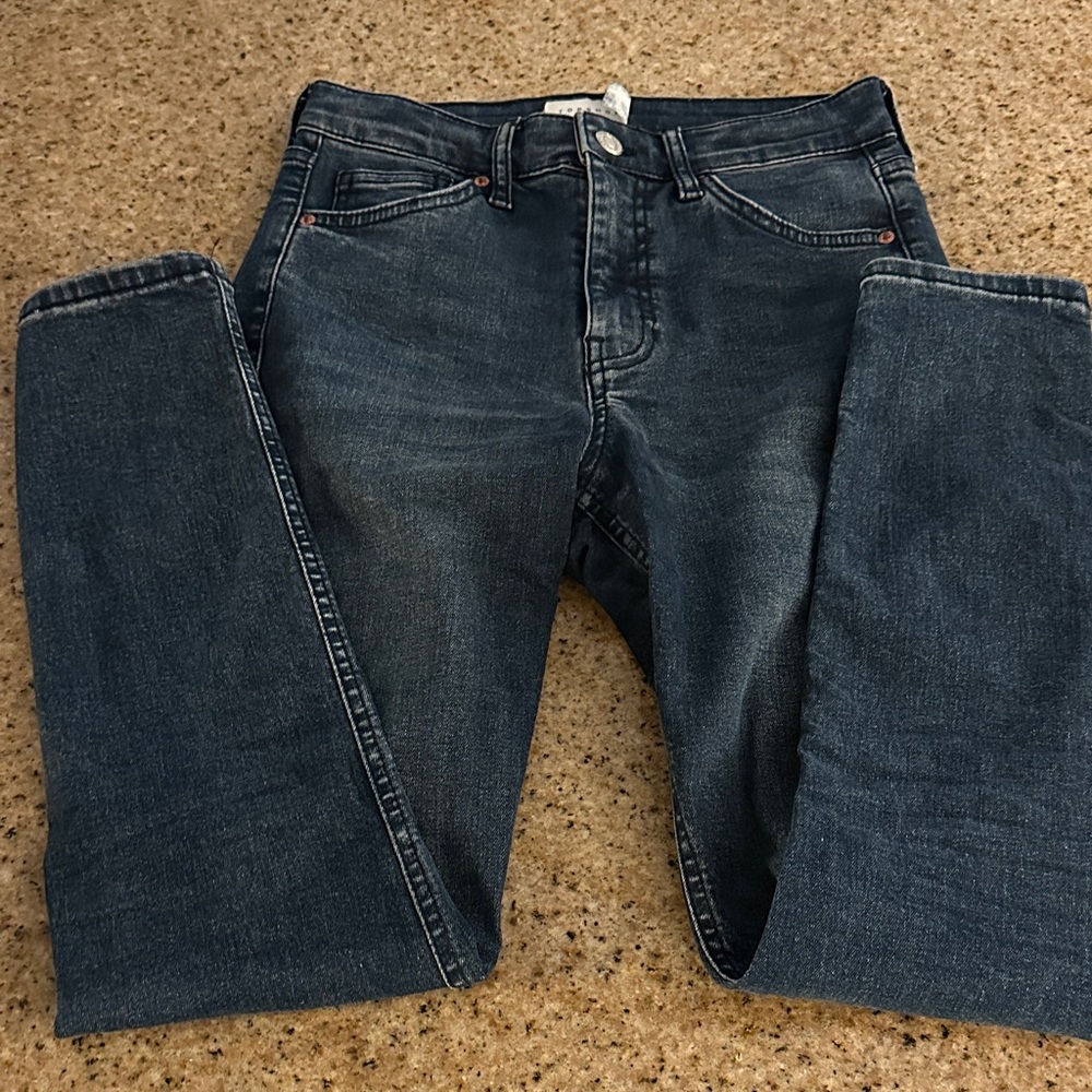 Topshop Women's Dark Blue Skinny Jeans